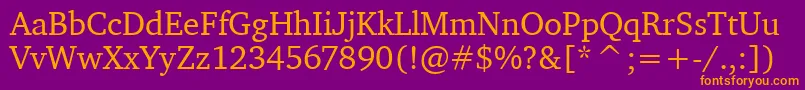 CharterItcTt Font – Orange Fonts on Purple Background