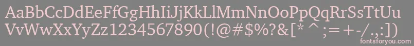 CharterItcTt Font – Pink Fonts on Gray Background