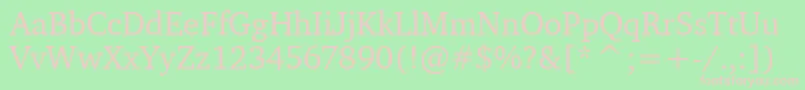 CharterItcTt Font – Pink Fonts on Green Background