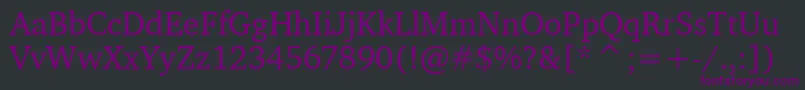 CharterItcTt Font – Purple Fonts on Black Background