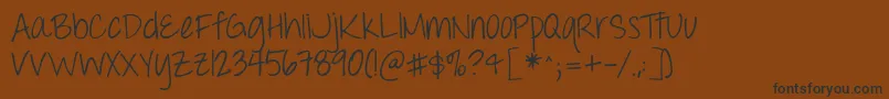Throwmyhandsupintheair Font – Black Fonts on Brown Background