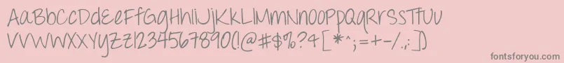 Throwmyhandsupintheair Font – Gray Fonts on Pink Background