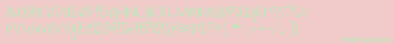 Throwmyhandsupintheair Font – Green Fonts on Pink Background