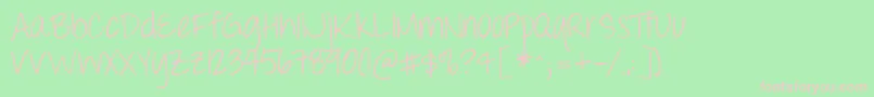 Throwmyhandsupintheair Font – Pink Fonts on Green Background