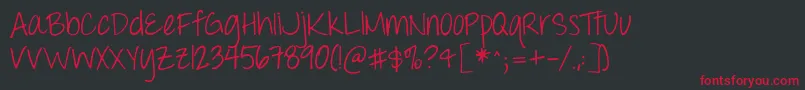 Throwmyhandsupintheair Font – Red Fonts on Black Background