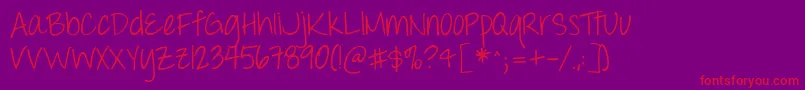 fuente Throwmyhandsupintheair – Fuentes Rojas Sobre Fondo Morado