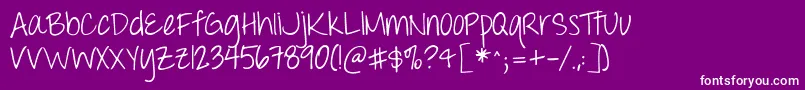 Throwmyhandsupintheair Font – White Fonts on Purple Background