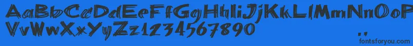 Bbartrial Font – Black Fonts on Blue Background