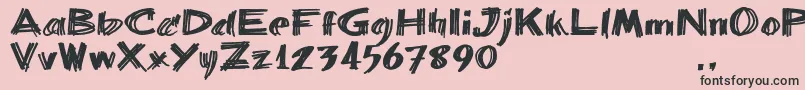 Bbartrial Font – Black Fonts on Pink Background