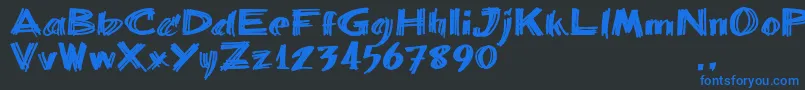 Bbartrial Font – Blue Fonts on Black Background