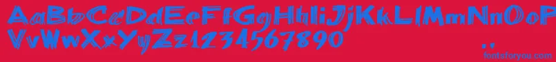 Bbartrial Font – Blue Fonts on Red Background