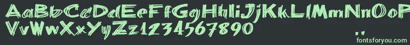 Bbartrial Font – Green Fonts on Black Background