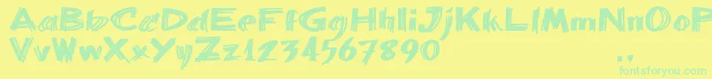 Bbartrial Font – Green Fonts on Yellow Background