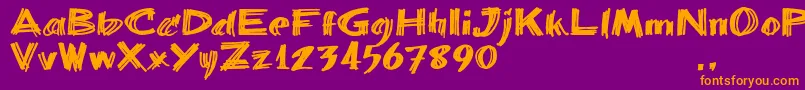 Bbartrial Font – Orange Fonts on Purple Background