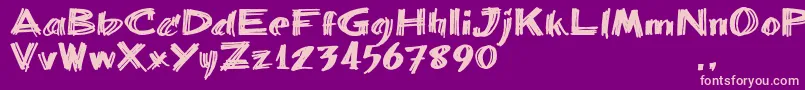 Bbartrial Font – Pink Fonts on Purple Background