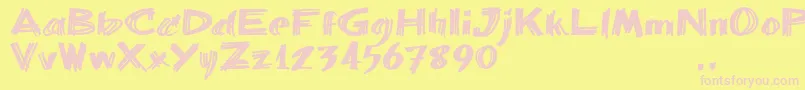 Bbartrial Font – Pink Fonts on Yellow Background