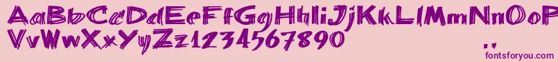 Bbartrial Font – Purple Fonts on Pink Background