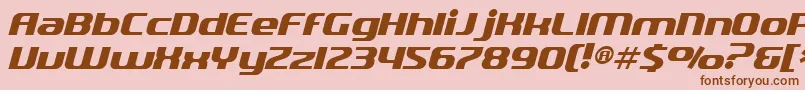 Police SfQuartziteItalic – polices brunes sur fond rose