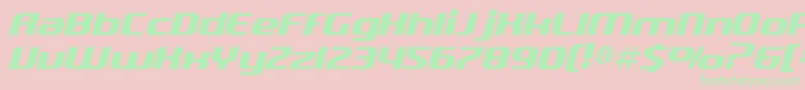 SfQuartziteItalic-Schriftart – Grüne Schriften auf rosa Hintergrund