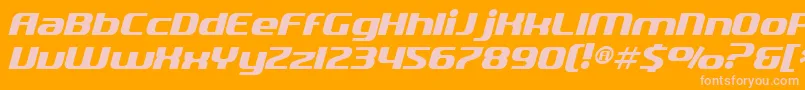 SfQuartziteItalic Font – Pink Fonts on Orange Background