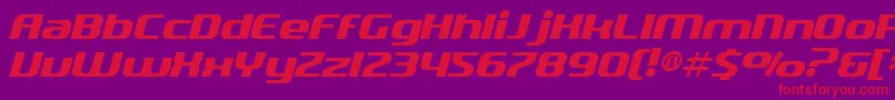 SfQuartziteItalic Font – Red Fonts on Purple Background