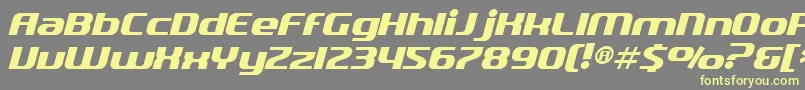 Шрифт SfQuartziteItalic – жёлтые шрифты на сером фоне