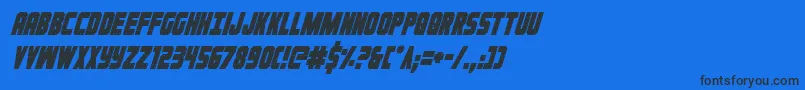 Ironforgecondital Font – Black Fonts on Blue Background