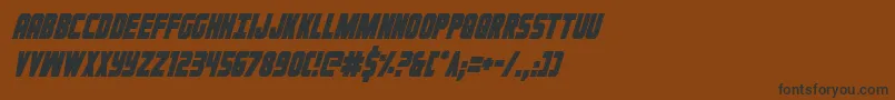 Ironforgecondital Font – Black Fonts on Brown Background