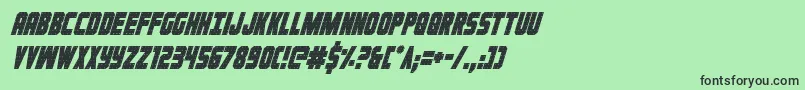 フォントIronforgecondital – 緑の背景に黒い文字