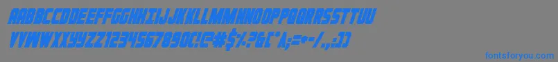 Ironforgecondital Font – Blue Fonts on Gray Background