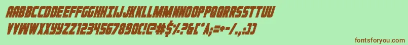 Ironforgecondital Font – Brown Fonts on Green Background