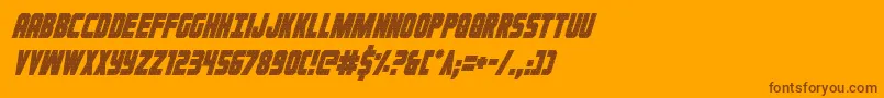 Ironforgecondital Font – Brown Fonts on Orange Background