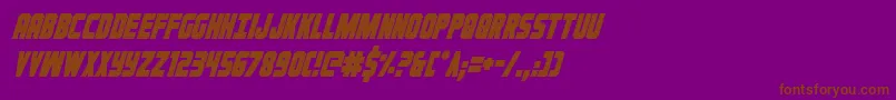 フォントIronforgecondital – 紫色の背景に茶色のフォント
