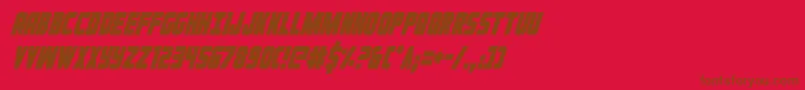 フォントIronforgecondital – 赤い背景に茶色の文字