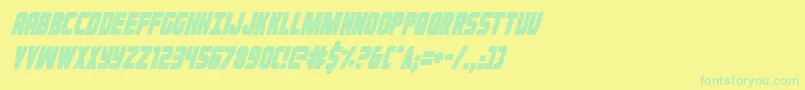 Ironforgecondital Font – Green Fonts on Yellow Background