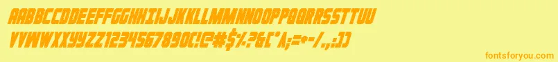 Ironforgecondital Font – Orange Fonts on Yellow Background