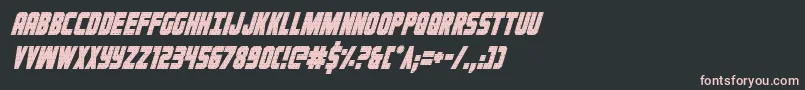 Шрифт Ironforgecondital – розовые шрифты на чёрном фоне