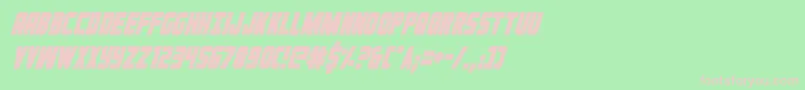 Ironforgecondital-fontti – vaaleanpunaiset fontit vihreällä taustalla