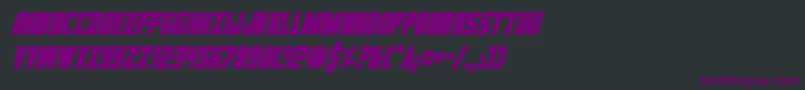 Шрифт Ironforgecondital – фиолетовые шрифты на чёрном фоне