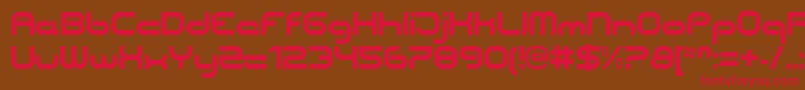 CentreforwardBold-Schriftart – Rote Schriften auf braunem Hintergrund