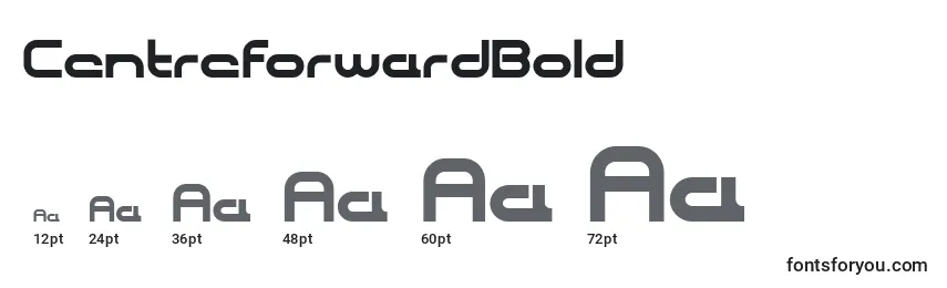 CentreforwardBold Font Sizes