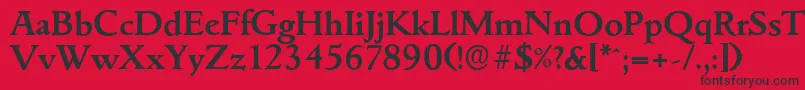 GouditaserialBold Font – Black Fonts on Red Background