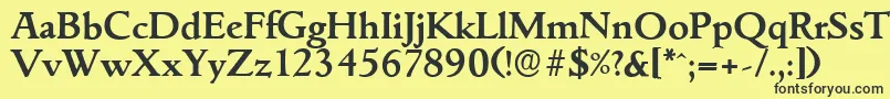 GouditaserialBold Font – Black Fonts on Yellow Background