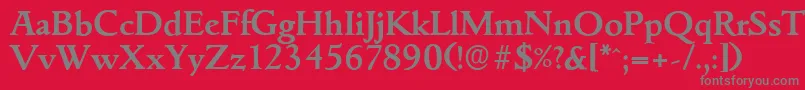 GouditaserialBold Font – Gray Fonts on Red Background