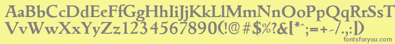 GouditaserialBold Font – Gray Fonts on Yellow Background