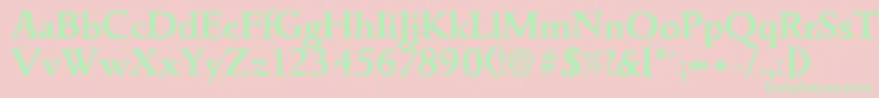 GouditaserialBold Font – Green Fonts on Pink Background