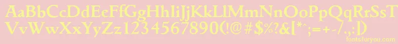 GouditaserialBold Font – Yellow Fonts on Pink Background