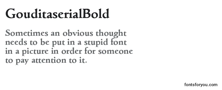 Review of the GouditaserialBold Font
