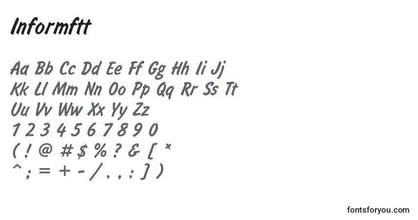 Informftt Font – alphabet, numbers, special characters
