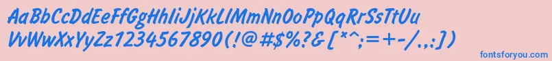 Informftt Font – Blue Fonts on Pink Background
